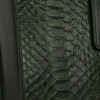 The Velar Green Hand-Painted Python Leather Weekender Bag
