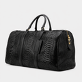 The Velar Black Hand-Painted Python Leather Weekender Bag