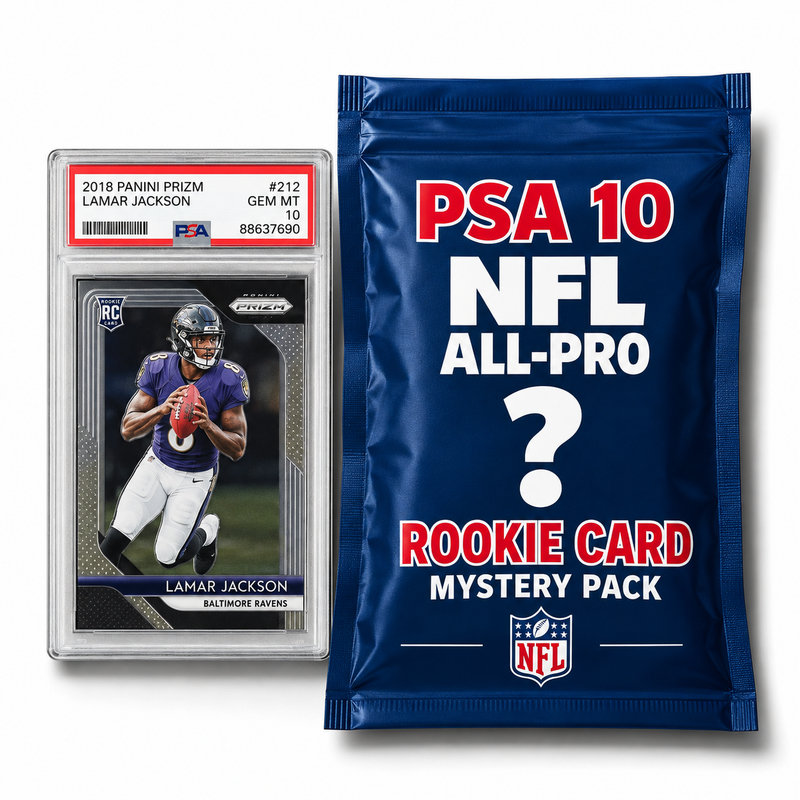 PSA 10 Graded NFL All-PRO Football Rookie Card Mystery Pack