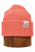 Coral Fine Gauge Upcycled Cotton Watchcap