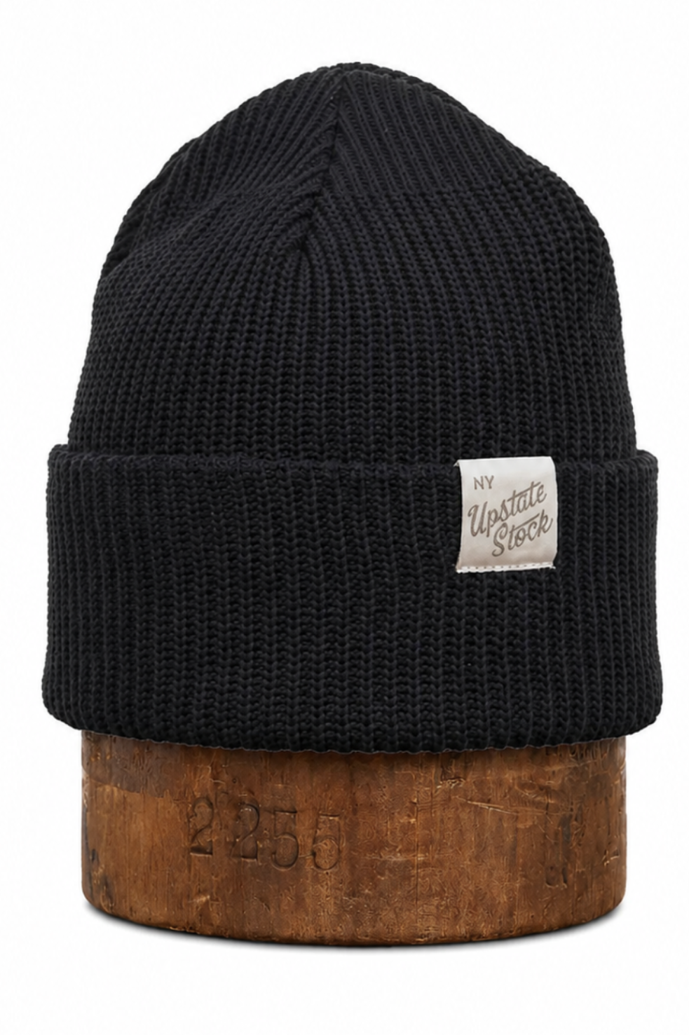 Black Upcycled Wool Watchcap