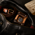 1 Watch Travel Case Vegan Leather Watch Roll (Espresso Brown)