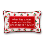 Check it Twice Needlepoint Pillow