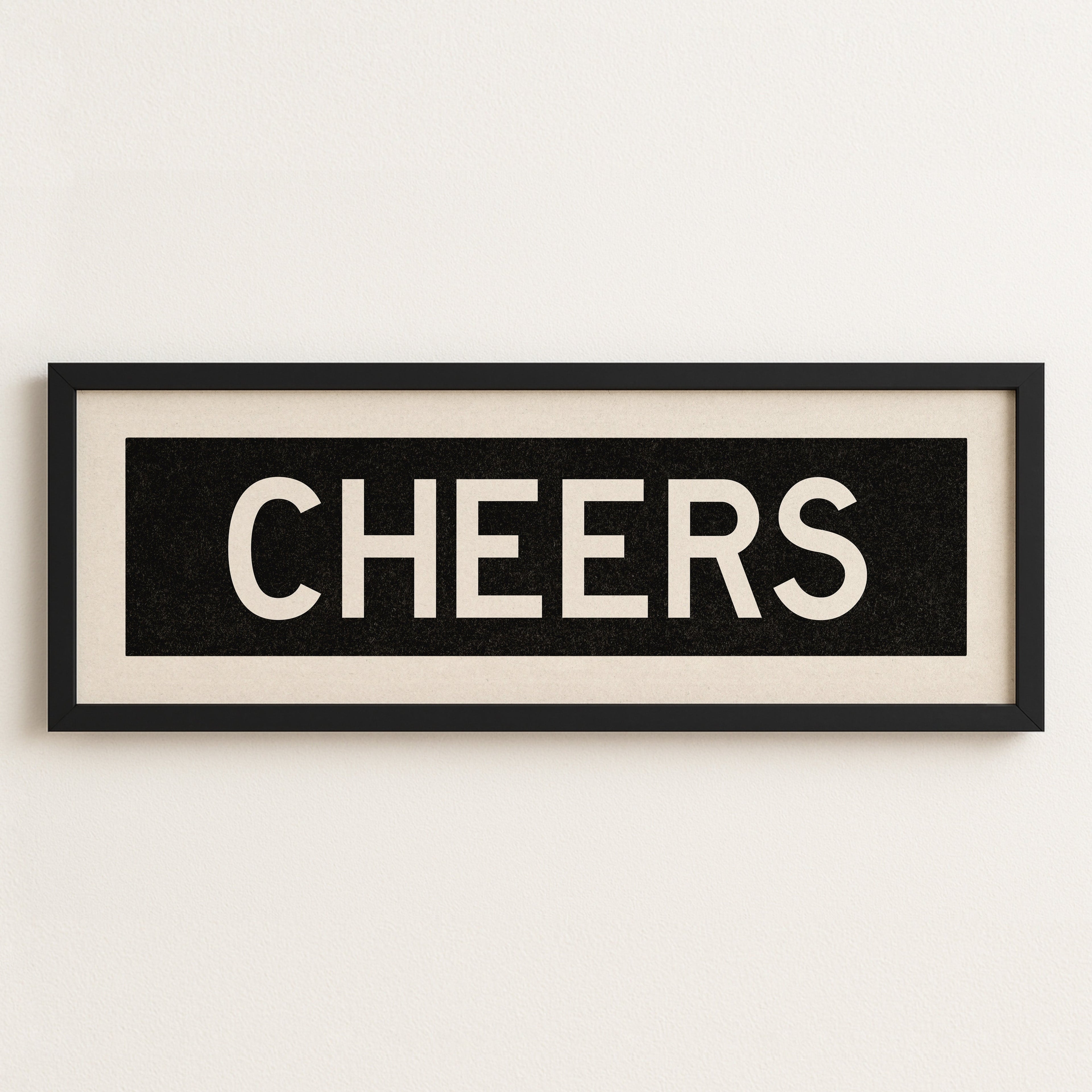 Framed Cheers Bus Scroll Sign