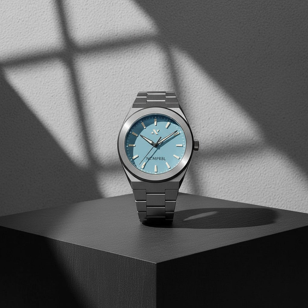NCMPRBL Elevate Link Denim Blue Swiss Movement Watch 42MM