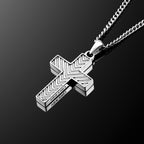 Chevron Cross Pendant - Silver