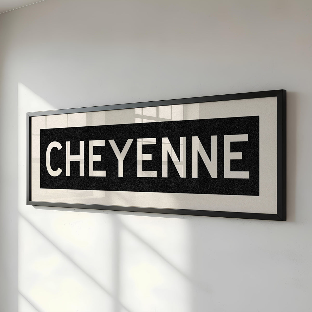 Framed Cheyenne Wyoming Bus Scroll