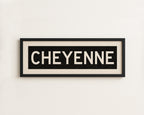 Framed Cheyenne Wyoming Bus Scroll