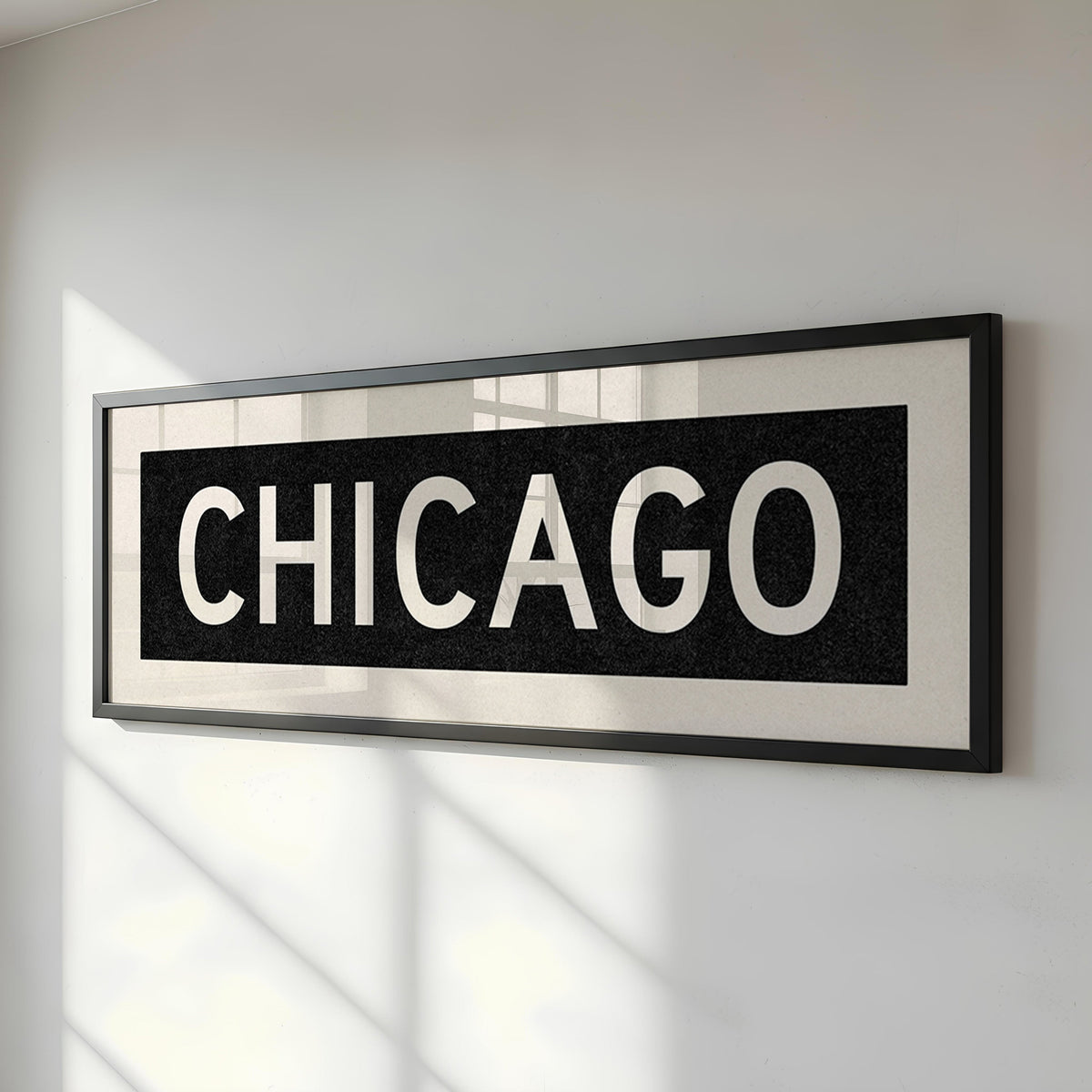 Framed Chicago Illinois Bus Scroll