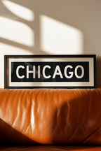 Framed Chicago Illinois Bus Scroll