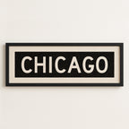 Framed Chicago Illinois Bus Scroll