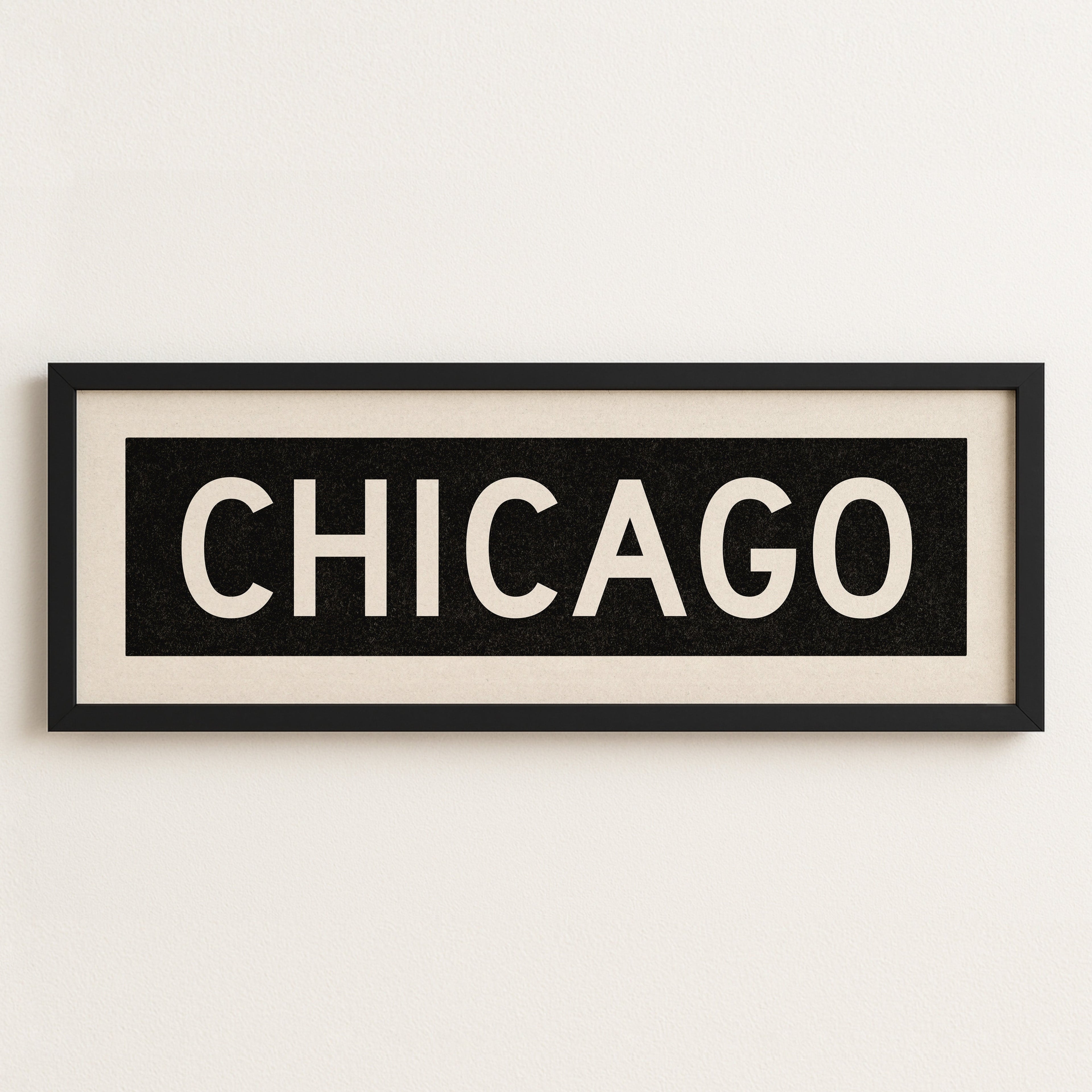 Framed Chicago Illinois Bus Scroll