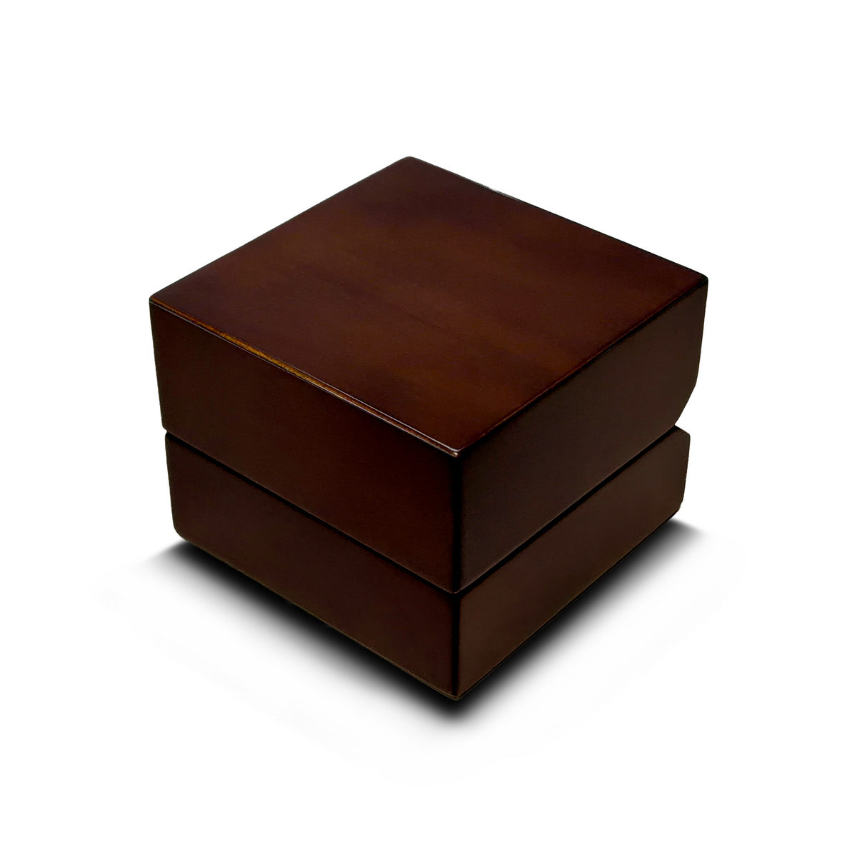 Light up Chocolate Dark Wood Personalized Wooden Wedding Ring Box
