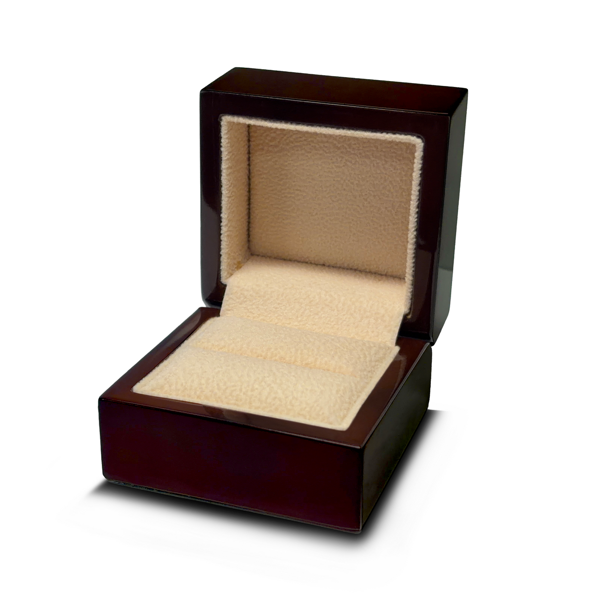 Chocolate Dark Wooden Wedding Ring Box