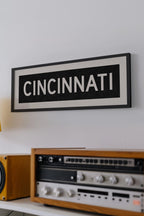 Framed Cincinnati Ohio Bus Scroll