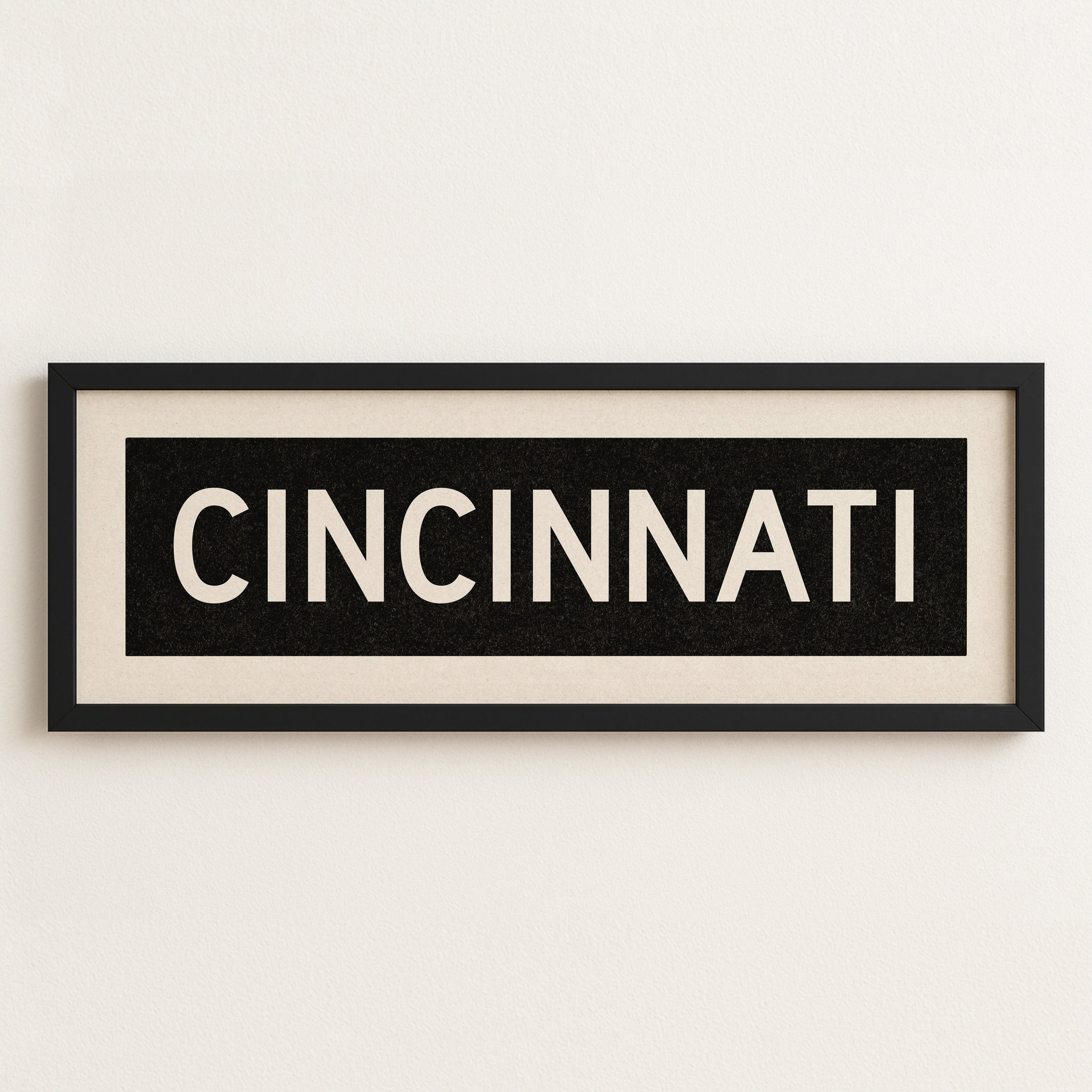 Framed Cincinnati Ohio Bus Scroll