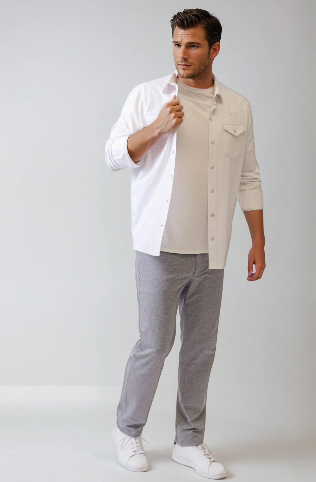 Buki's Cinqo Western Tech Shirt - White