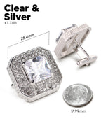 Large Square Crystal Diamond Cufflinks CL71XX