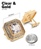 Large Square Crystal Diamond Cufflinks CL71XX