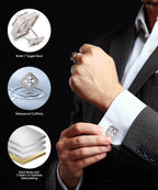 Large Square Crystal Diamond Cufflinks CL71XX