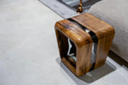Resin Side Magazine Table Stool - Stylish Modern Wooden Furniture