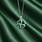 Clover Pendant - Malachite