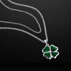Clover Pendant - Malachite