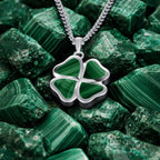 Clover Pendant - Malachite