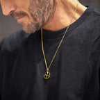Clover Pendant - 14K Gold Onyx