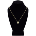 Cubic Zirconia 14K Gold Filled Binary Heart Pendant Necklace Set