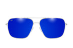 Coastal XL - Matte Silver - Deep Blue Polarized