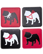 Georgia Bulldog Coasters, Set of 4