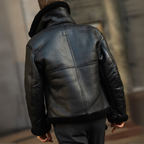 R.A.F Sheepskin Bomber Jacket in Black Z2109B