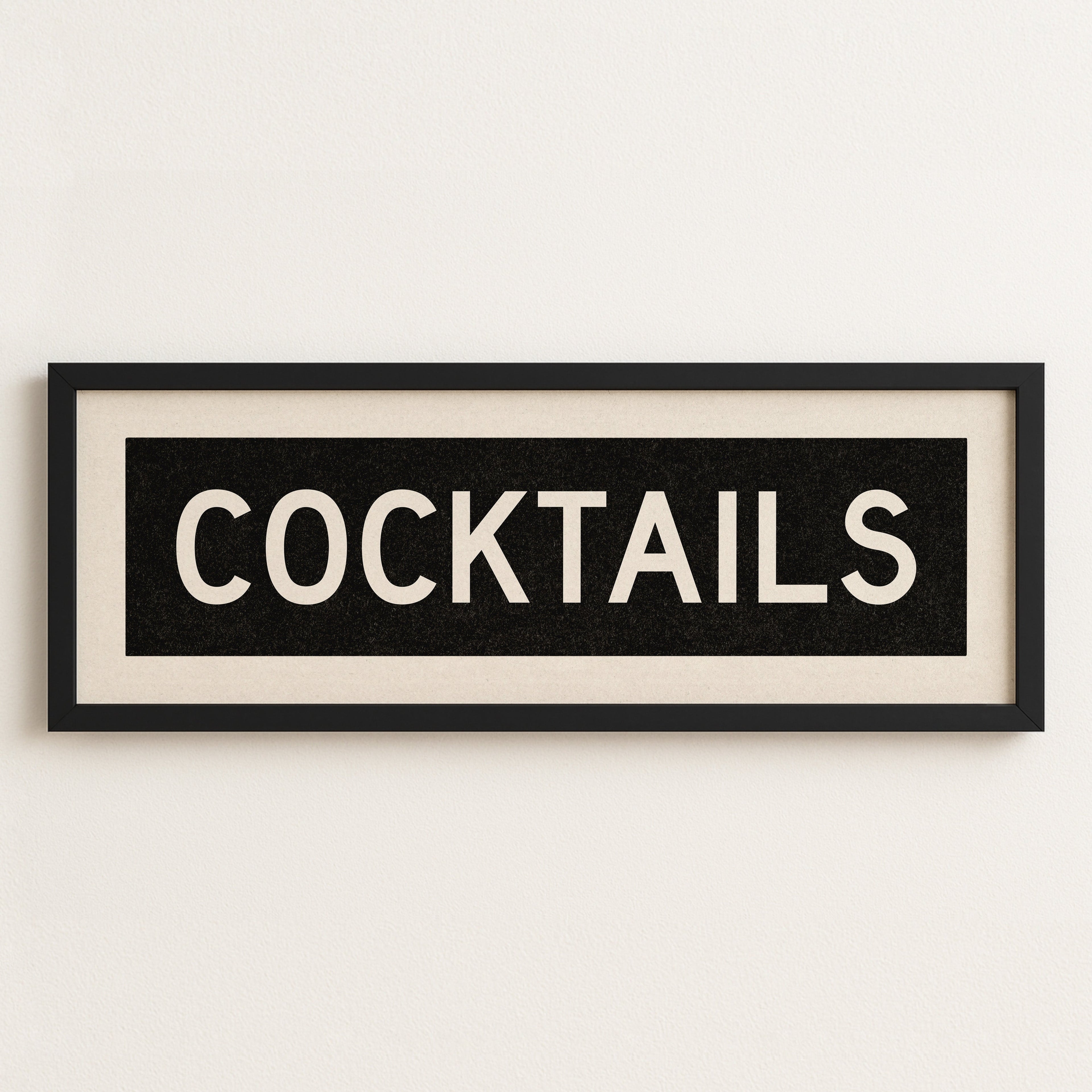 Framed Cocktails Bus Scroll Sign