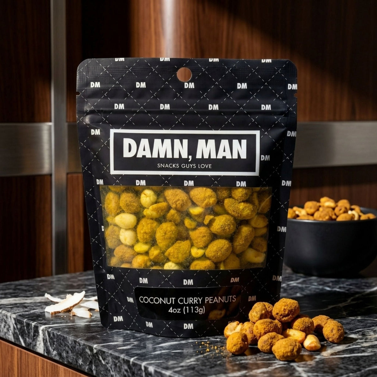 Gourmet Manly Nut Box Gift for Men - 6 Snacks