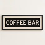 Framed Coffee Bar Bus Scroll Sign