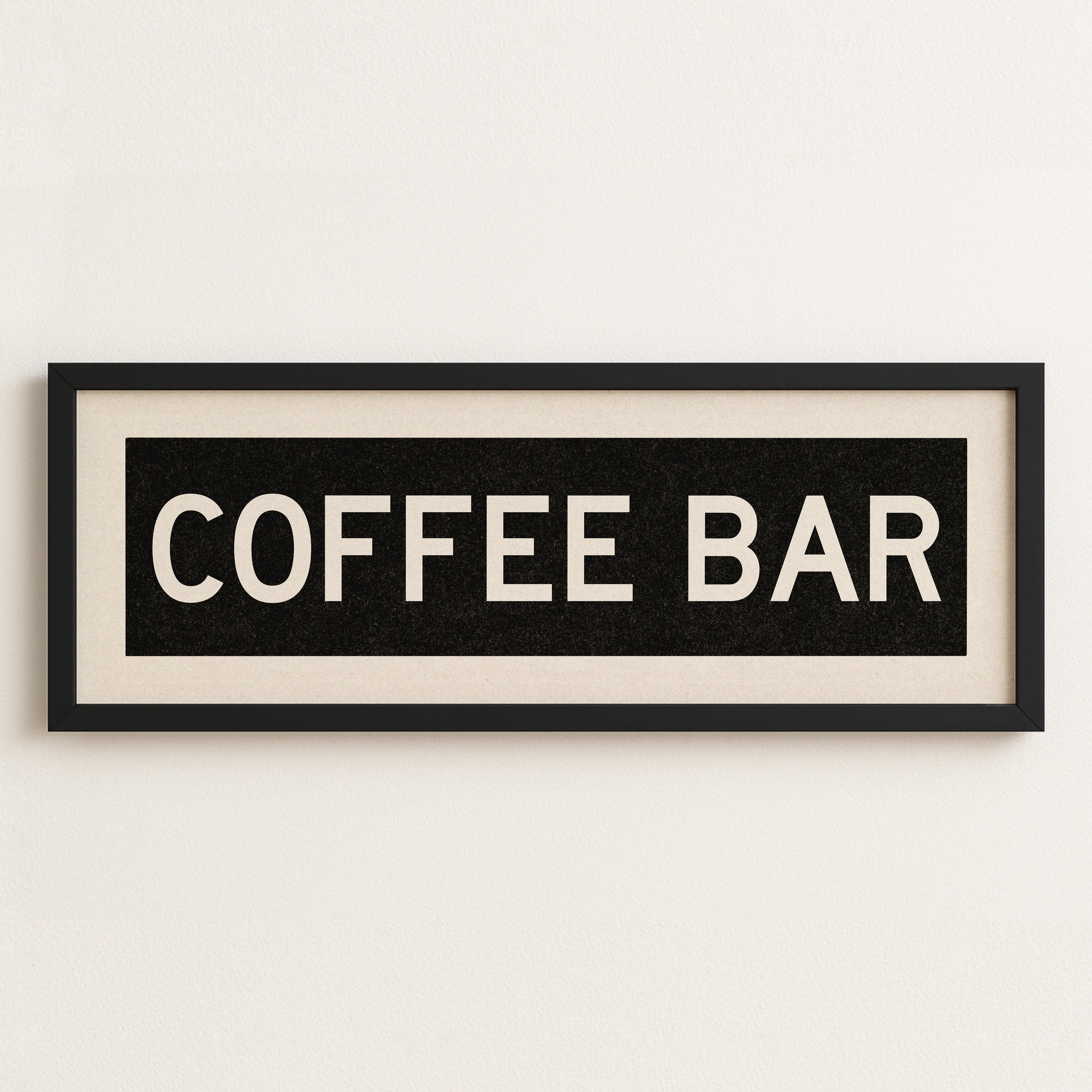 Framed Coffee Bar Bus Scroll Sign