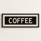 Framed Coffee Bus Scroll Sign