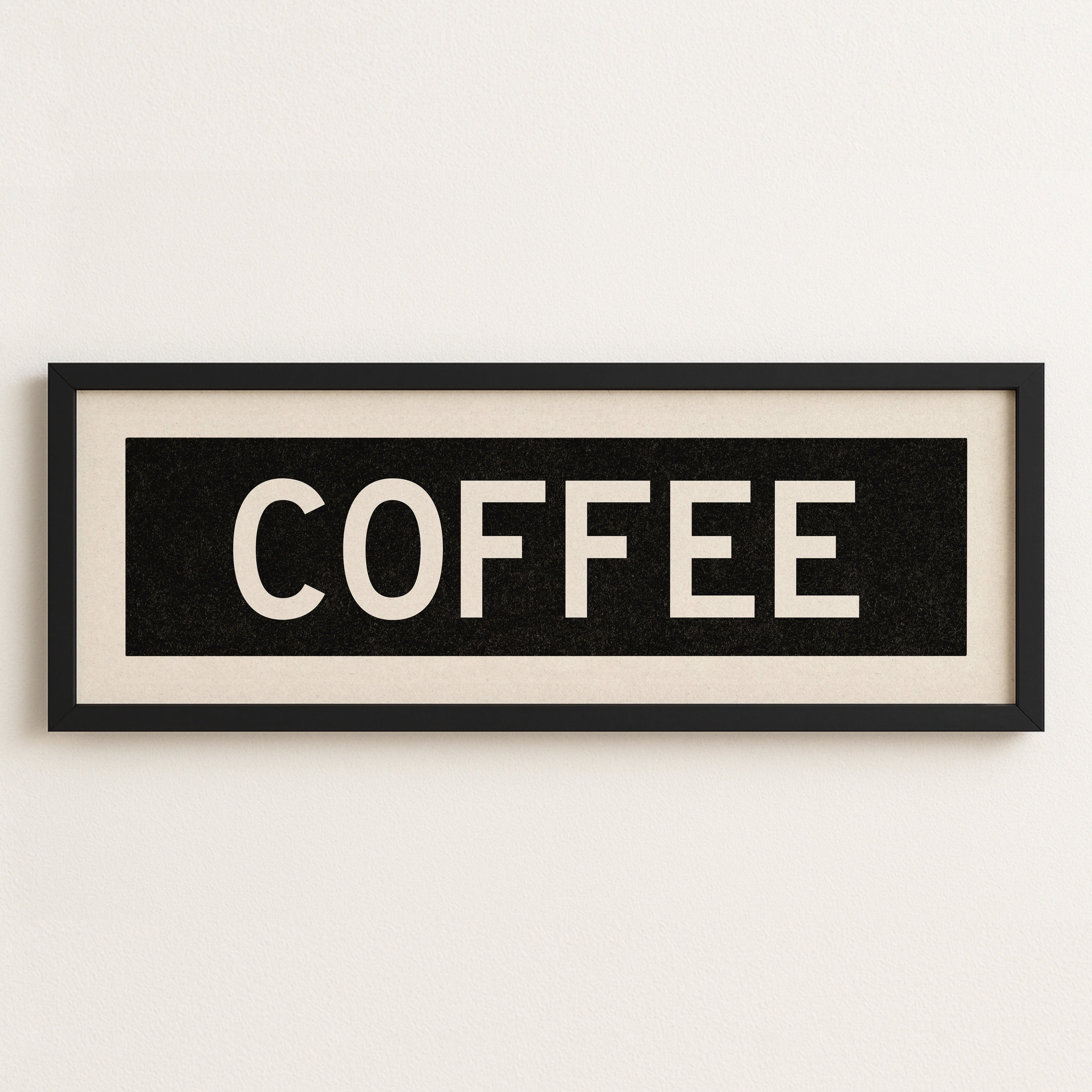 Framed Coffee Bus Scroll Sign