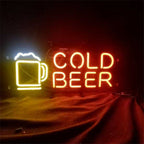 Cold Beer with Mug Neon Sign Neon Sign Light
