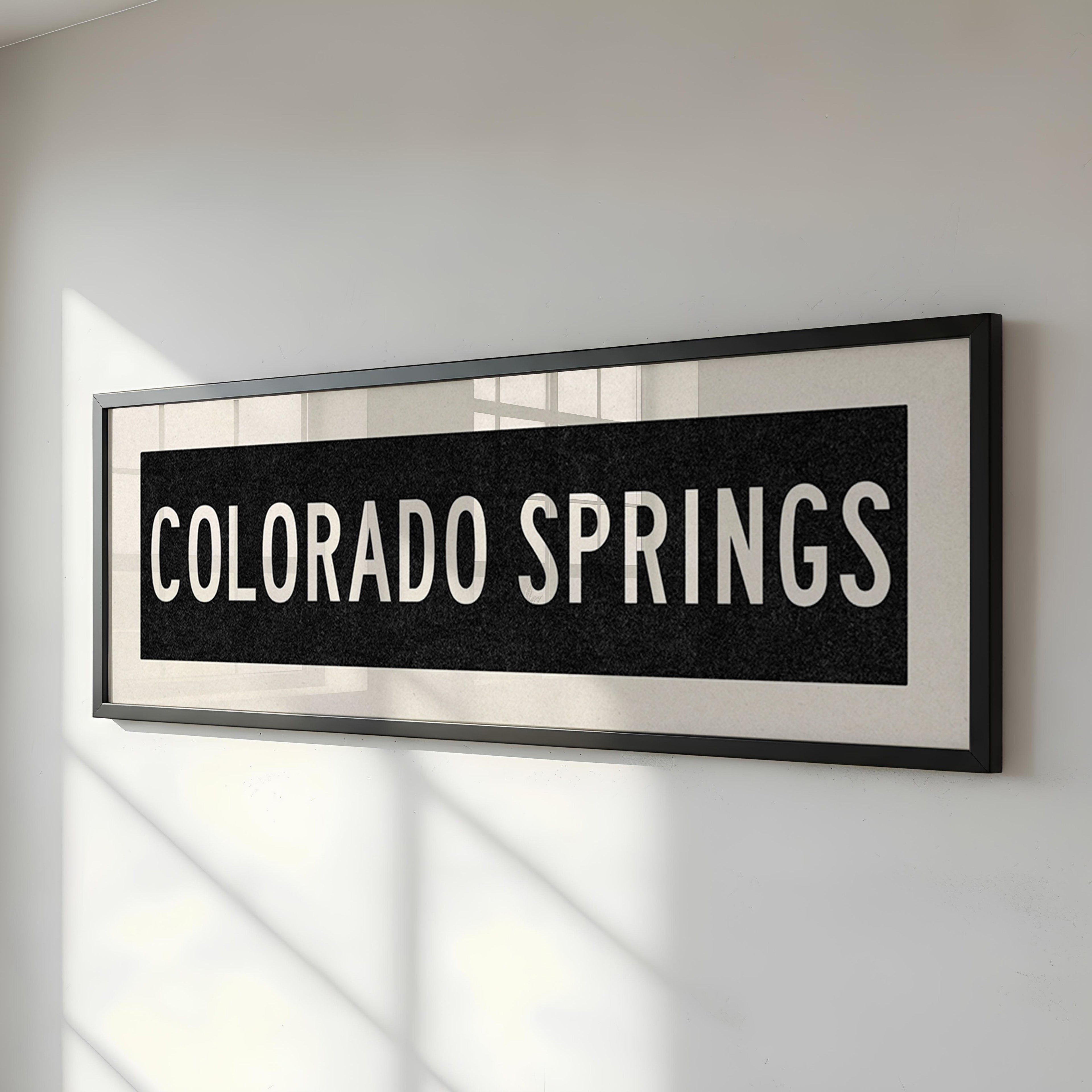 Framed Colorado Springs Colorado Bus Scroll