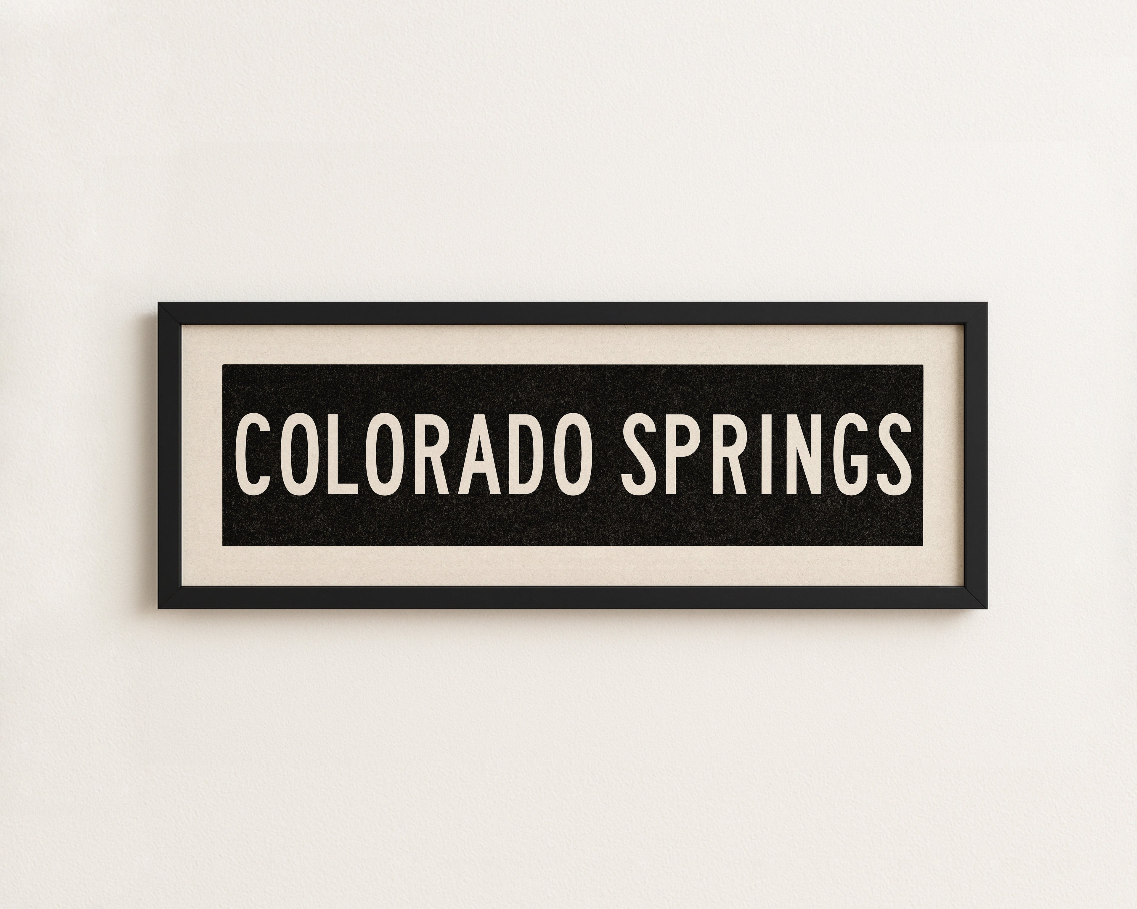 Framed Colorado Springs Colorado Bus Scroll