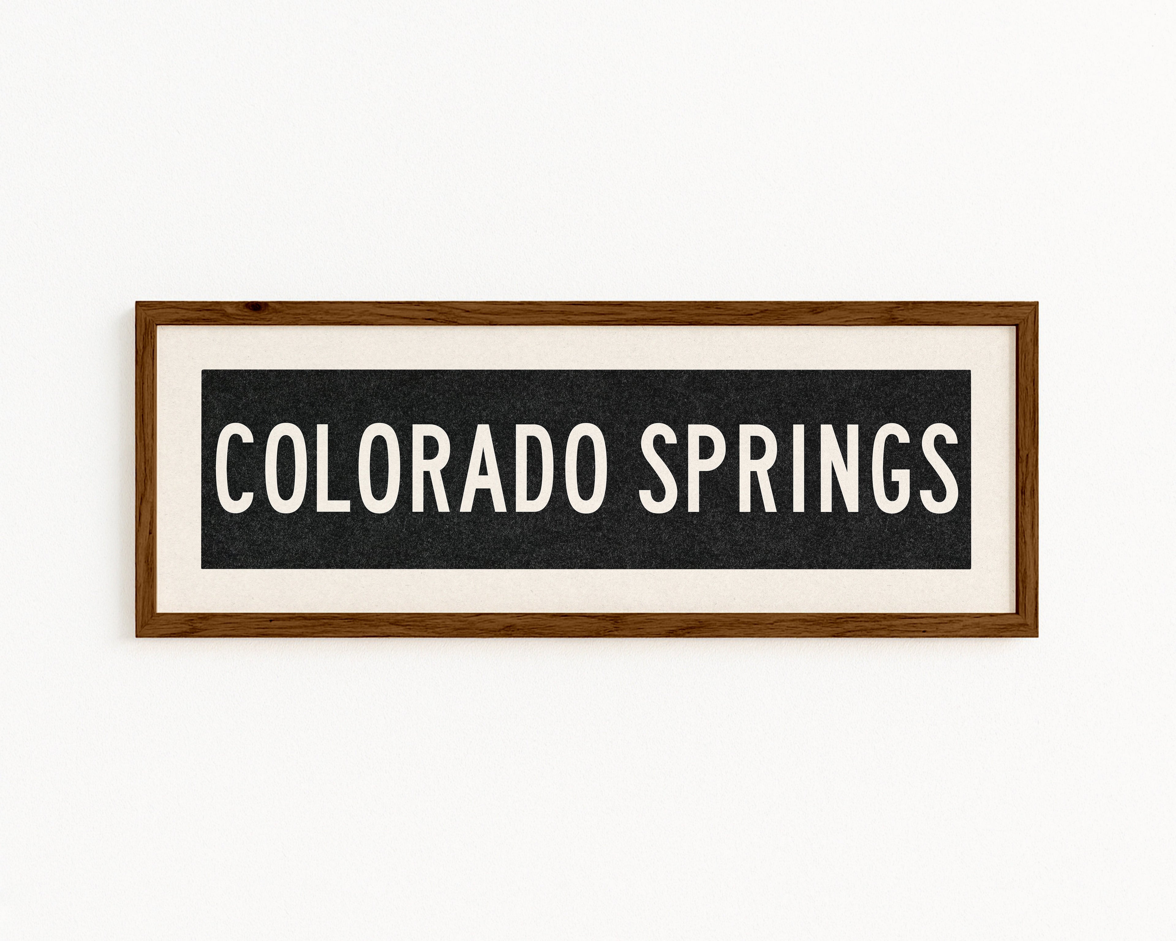 Framed Colorado Springs Colorado Bus Scroll
