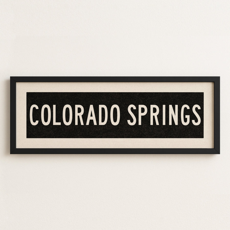 Framed Colorado Springs Colorado Bus Scroll