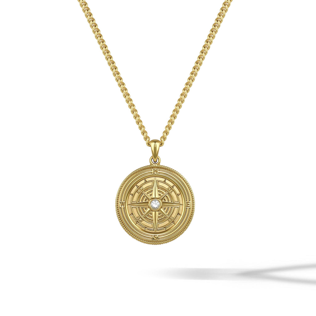 Compass Pendant - 14K Gold