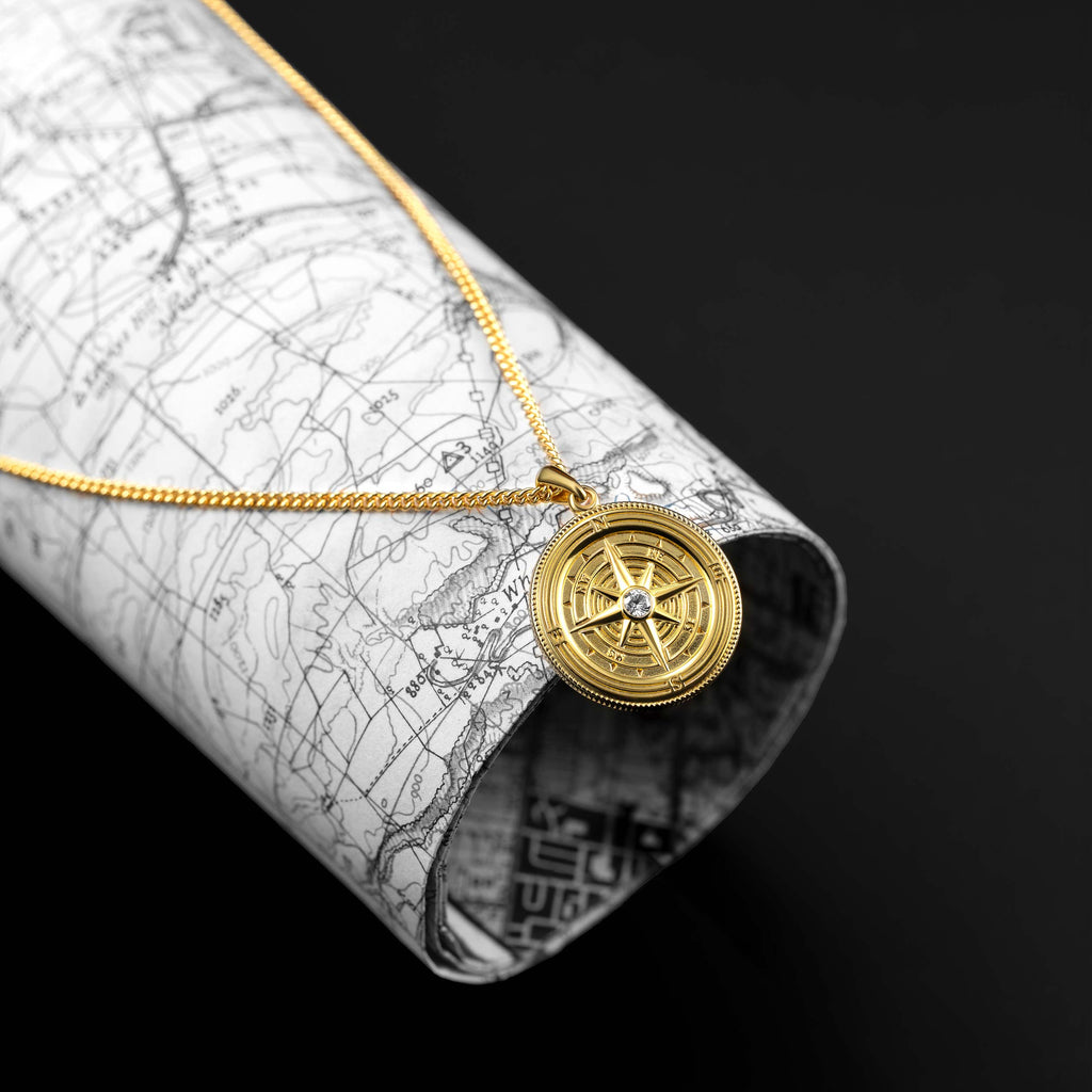 Compass Pendant - 14K Gold