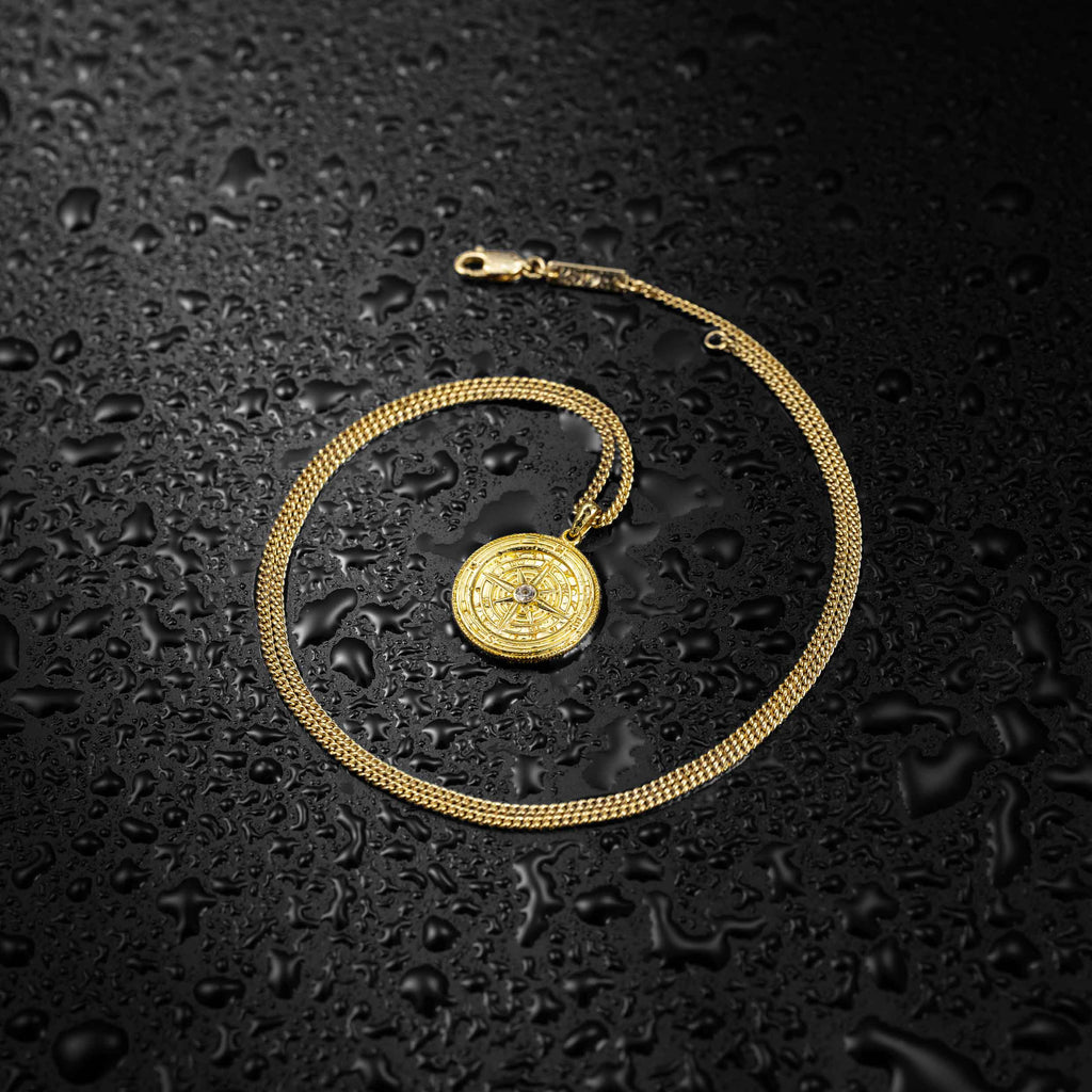 Compass Pendant - 14K Gold