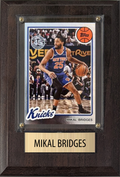 Mikal Bridges New York Knicks 2025 2024 Donruss Score Prizm Topps 4x6 Gift Plaque
