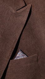 Ferrecci Men's Cordell Brown Cotton Corduroy Suit – 2 Piece Notch Lapel