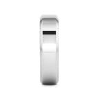 CORONAL Men’s Polished Finish Beveled Edges Titanium Wedding Ring with Raised Center - 6mm & 8mm